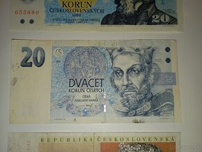 BANKOVKY 20 KČS 1949-1994, 3 RŮZNÉ EMISE, PĚKNÉ STAVY - 3