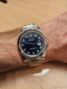 Rolex Datejust 41mm, Blue with Diamonds - 3