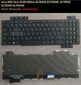 Klavesnice Asus X555, X551, X553M/GL703GS/G751 G751JT ... - 3