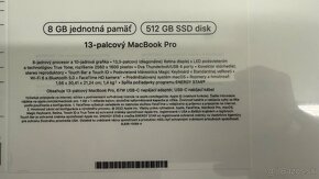 Nový nerozbalený MacBook Pro 13,3 M2 512GB záruka a doklad - 3