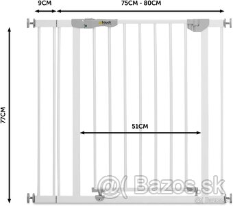 Predĺženie "9 cm" na detskú bezpečnostnú zábranu "Hauck" - 3