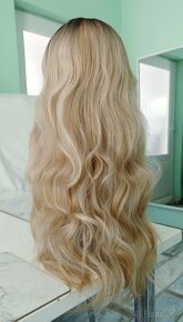 Kučeravá ombré blond parochňa - 3