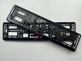 Audi Sport rot gel podložky pod SPZ - 3