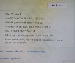 Asus Vivobook E1504G takmer nový, záruka - 3