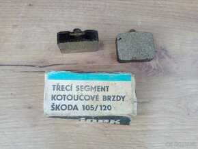 termostat, brzdové doštičky predné - Škoda 105, 120... - 3