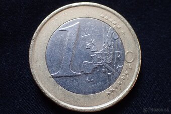 1€ Euro Holand 2000 Kráľovná Beatrix, Rare, Chybná razba - 3