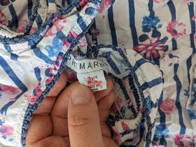 Modro biele letné šatky s kvietkami Primark 98 - 3