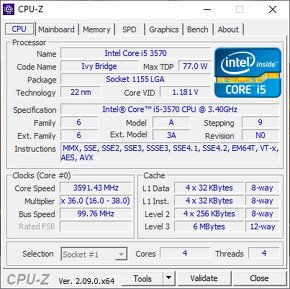 Intel® Core™ i5-3570 Processor (4-Cores, 6M Cache, 3.40 GHz) - 3