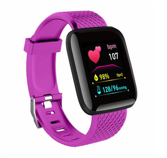 (IHNEĎ) Fitness Smart hodinky D20, fialové - 3