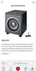 Predám subwoofer jbl JBL ES250PW - 3