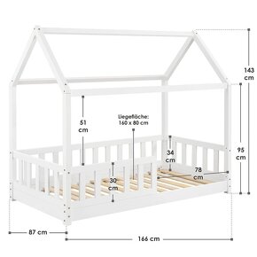 Domčeková detská postieľka 160x80cm - 3