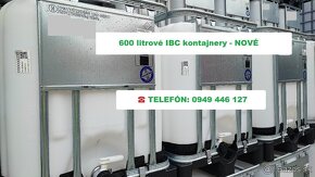 Predám potravinárske IBC kontajnery 300L 600L 800L - 3