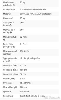 Strešný box northline evospace - 3