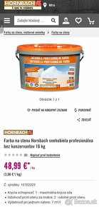 Predám novú farbu na stenu sneho biela 16kg kýbel - 3