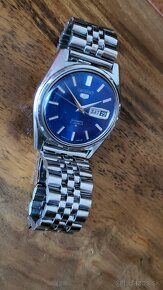 Predám vintage Seiko 5, date day ,cal.6119 ,Japan. Blue -69e - 3