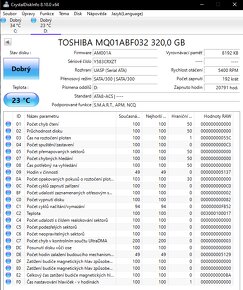 HDD 2,5" Toshiba 320GB / SATAII / 5400RPM - 3