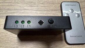 HDMI switch 3:1 s diaľkovým ovládačom - PremiumCord - 3