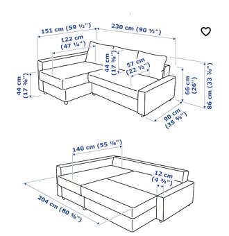 Rozkladací gauč FRIHETEN - 3