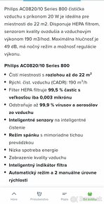 PHILIPS AC0820/10 SERIES 800 čistička vduchu - 3