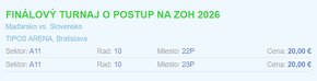 Maďarsko vs. Slovensko, FINÁLOVÝ TURNAJ O POSTUP NA ZOH 2026 - 3