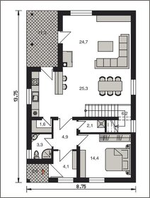 Predám nezrealizovany projekt rodinného domu - 3