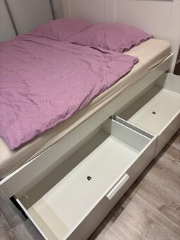 Predám posteľ IKEA Brimnes aj s matracmi - 3