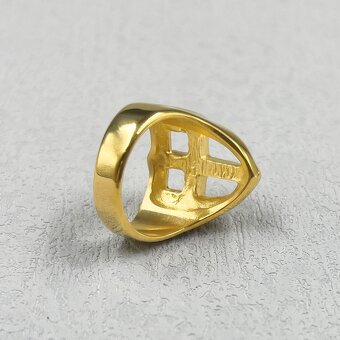 Pánsksy prsteň - CHIRURGICKÁ OCEĽ pozl.18K GOLD - TEMPLAR - 3