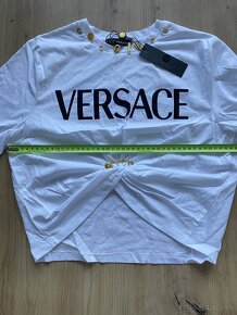 versace crop top biely M - 3