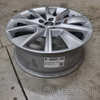 Škoda SCALA disky 5x100 R17 ET40 - 3