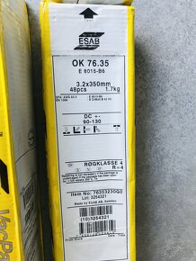 Zvaracie elektrody ESAB 3.2x350mm OK 55.00, OK 76.35 - 3