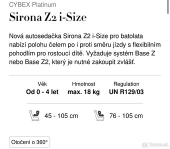 Cybex Sirona Z2 i-size + základňa Z2 - 3