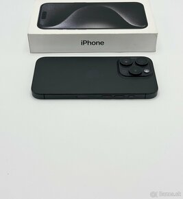 Apple iPhone 15 Pro 128GB Titanium Black 100% Zdravie Záruka - 3