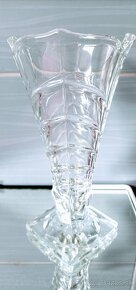 Retro sklenená váza  a  misa na ovocie - 3