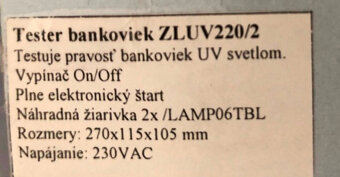 Predám UV tester bankoviek - 3