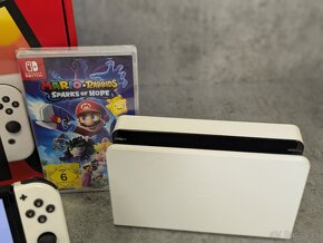 Nintendo Switch OLED 64GB biele + Super Mario Rabbids - 3