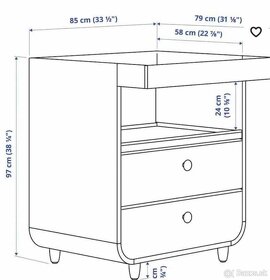 Komoda/prebaľovací pult IKEA MYLLRA - 3