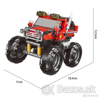 Monster truck + figúrky - typ lego - nové, nehrané - 3