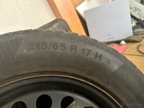 Plechové disky 5x112 + zimné gumy Continental 215/65 r17 - 3