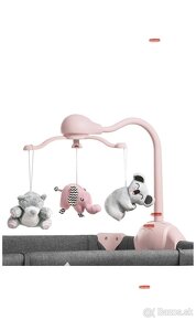 KINDERKRAFT Postielka cestovná Joy s doplnkami Pink - 3