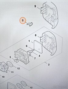 Klapka sytiča na Stihl FS 55,45,38, HS 45 - 3