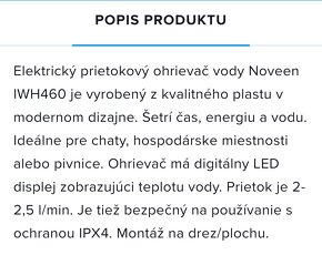 Predám elektrický prietokový ohrievač vody - 3