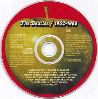 2CD The Beatles – 1962-1966  red album 1993 - 3