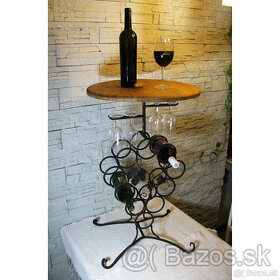 Degustačný stolík na víno kovový-kovany - 3