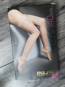 Nové Maxis New relax 140 den stehenné pančuchy veľ.L - 3