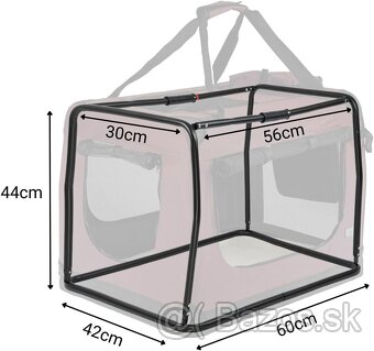 Skladacia prepravná taška pre psa M Lionto / ružová - 3