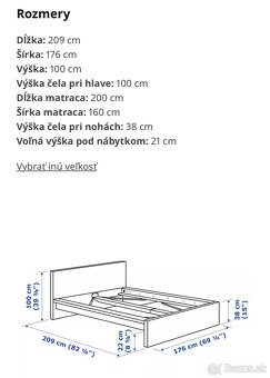 Predam manzelsku postel MALM - 3