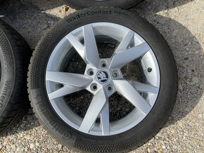 5x112 R17 original Škoda Octavia 4 LYRA + zimné pneu - 3