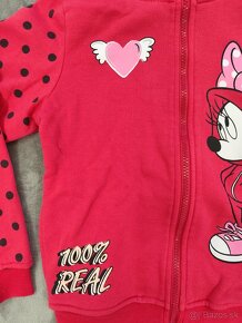 Dievčenská detská Minnie Mouse ružová mikina - 3