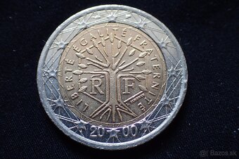 2€ EUR rok: 2000, Francúzsko , Rare, Chyba razby. - 3