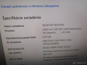 pc AMD A4-5300 Dual-Core, 3.40GHz (65W), TurboBoost 3.60GHz, - 3